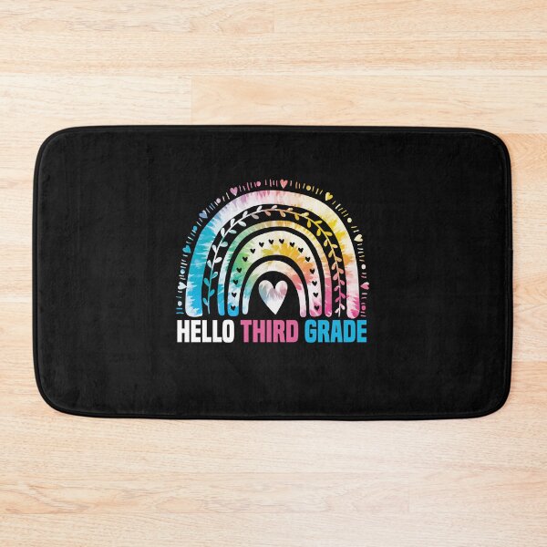Item preview, hello 3rd grade third grade teacher tie dye back to school designed and sold by Aimyashoppy.