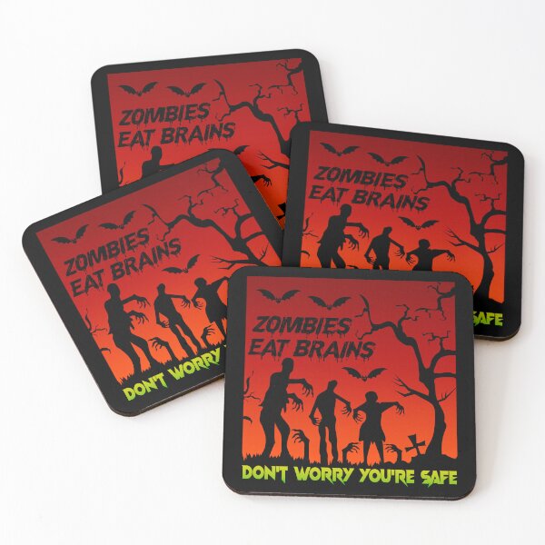 Item preview, ZOMBIES EAT BRAINS DON'T WORRY YOU'RE SAFE designed and sold by lukas69graphic.