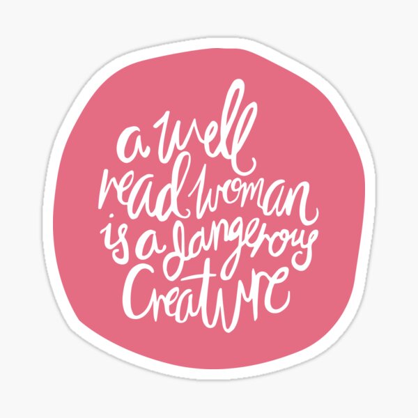Item preview, Well Read Woman - Feminist Nerd Girl Quote - Pinks designed and sold by Kit Cronk.