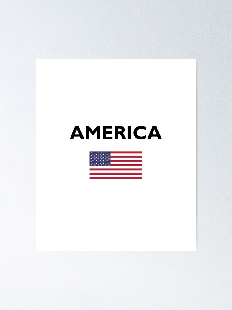 "America USA American Flag Light-Color" Poster for Sale by ...