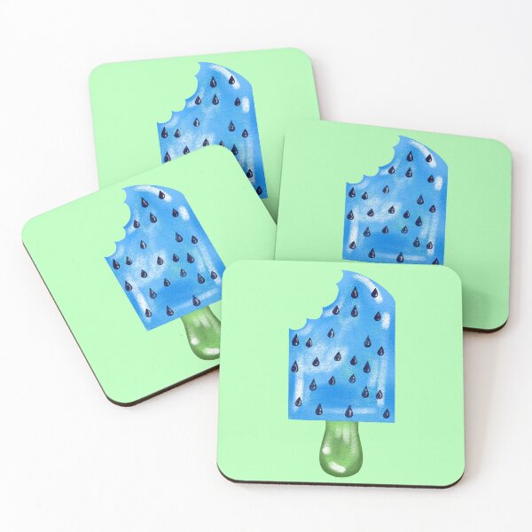 Item preview, Blue Watermelon Popsicle With Green Background  designed and sold by missmann.