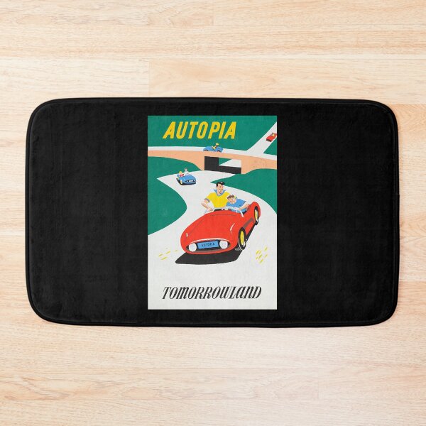 Artikelvorschau, Autopia Speedway Race Track 1955 Vintage Retro Attraction Poster entworfen und verkauft von MatthewBe87917.