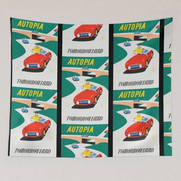 Item preview, Autopia Speedway Race Track 1955 Atracción retro vintage Póster designed and sold by MatthewBe87917.
