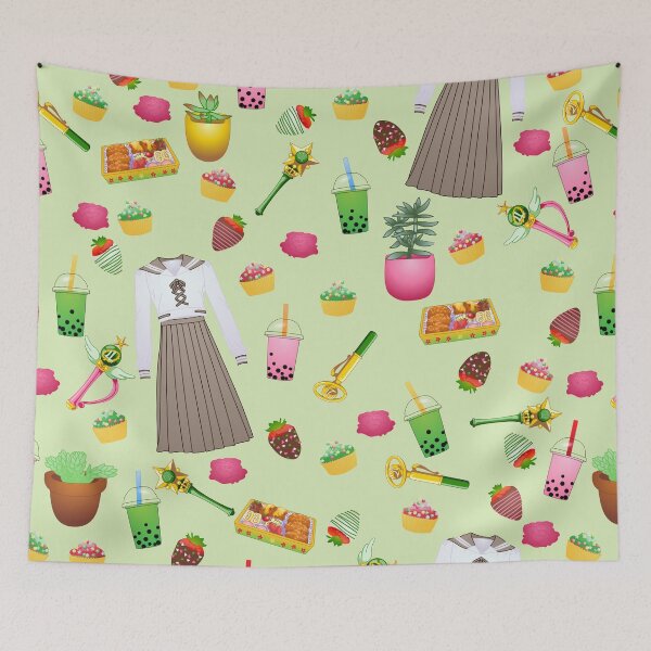 Item preview, Makoto Kino Tiled Pattern (Green) designed and sold by Zia Frazier.