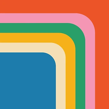 Artwork thumbnail, Retro Colorful Abstract Geometric Pattern by ind3finite