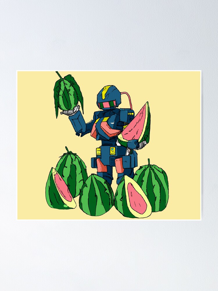 "Robot Growing Watermelons" Poster for Sale by FutureGadgets Redbubble