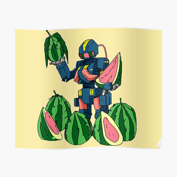 "Robot Growing Watermelons" Poster for Sale by FutureGadgets Redbubble