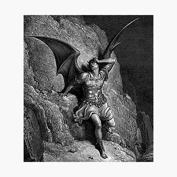 Satan, The Fallen Angel: Gustave Dore: Archival Quality Print 