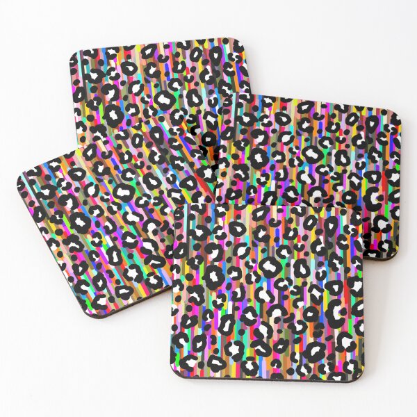 Item preview, Cheetah Print on Multicolor Stripes  designed and sold by missdebi27.