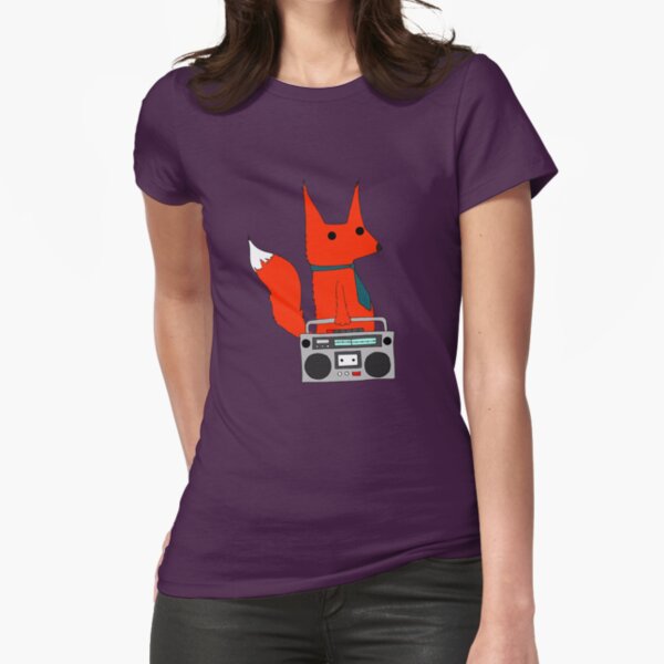 music fox Fitted T-Shirt