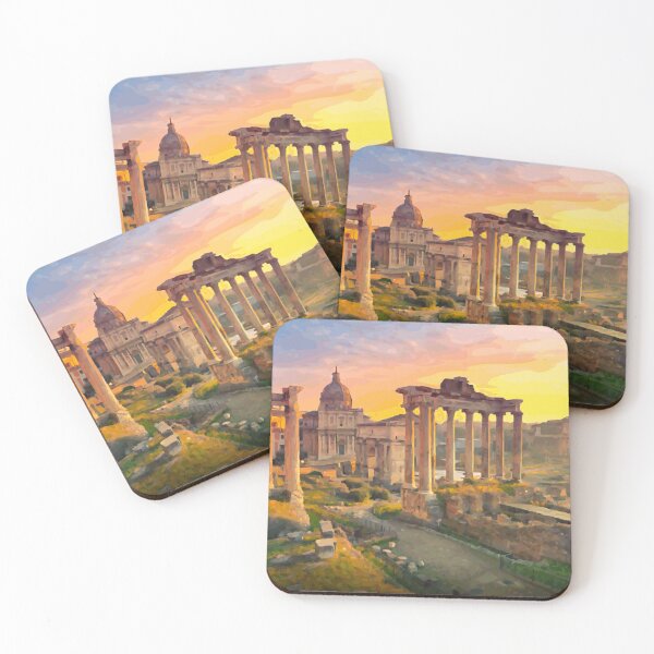Item preview, Rome Ruins of Forum Dome St Peter's Sunset designed and sold by Vicky Brago-Mitchell®.
