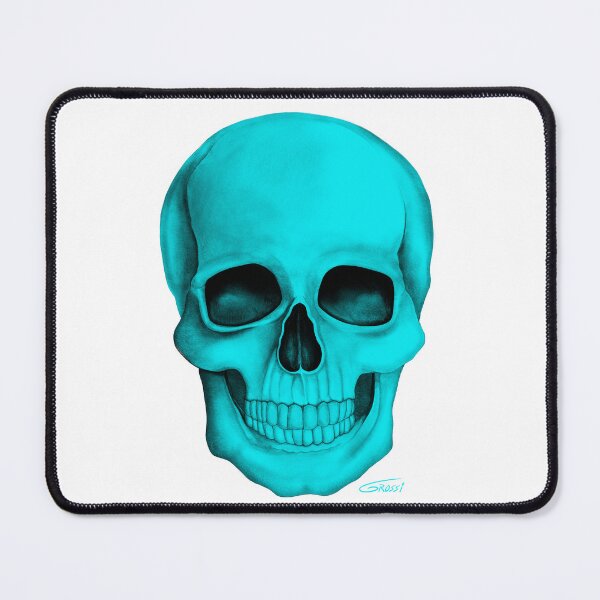 Item preview, Turquoise Skull (On White Background) designed and sold by GDGCreations.