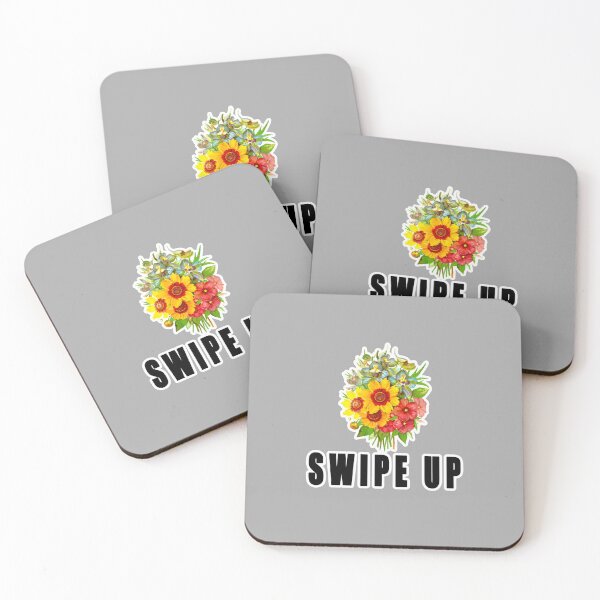 Item preview, Swipe Up Arrow Button Flowers designed and sold by PodiShawna.
