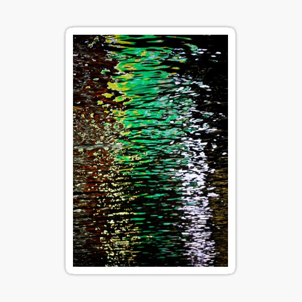 Rippled Reality: Yellow and Green Sticker