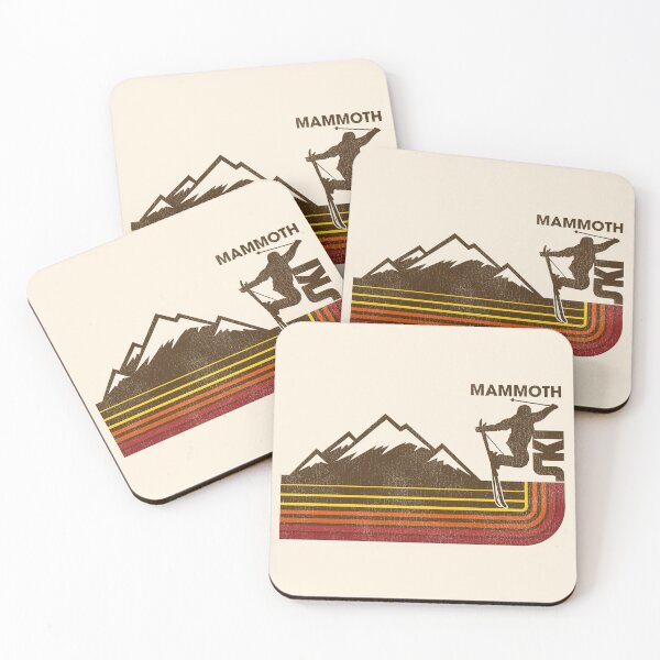 Artikelvorschau, Retro Mammoth Lakes Mountain Skistreifen im Stil der 70er/80er Jahre entworfen und verkauft von ourkid.