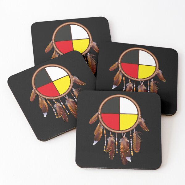 Item preview, Native American-medicine wheel-dreamcatcher designed and sold by nativeStor.