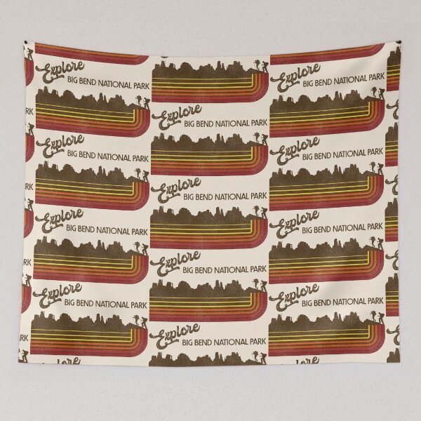 Item preview, Explore Big Bend National Park Retro 70s/80s Stripe designed and sold by ourkid.