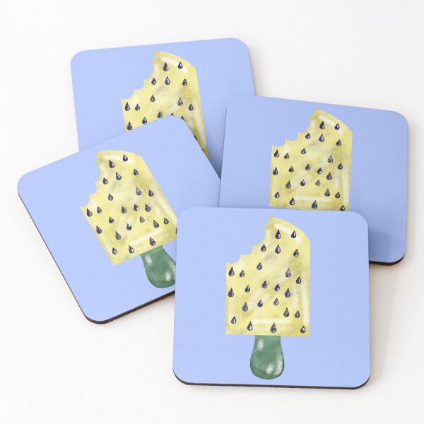 Item preview, Yellow Watermelon Popsicle With Blue Background  designed and sold by missmann.