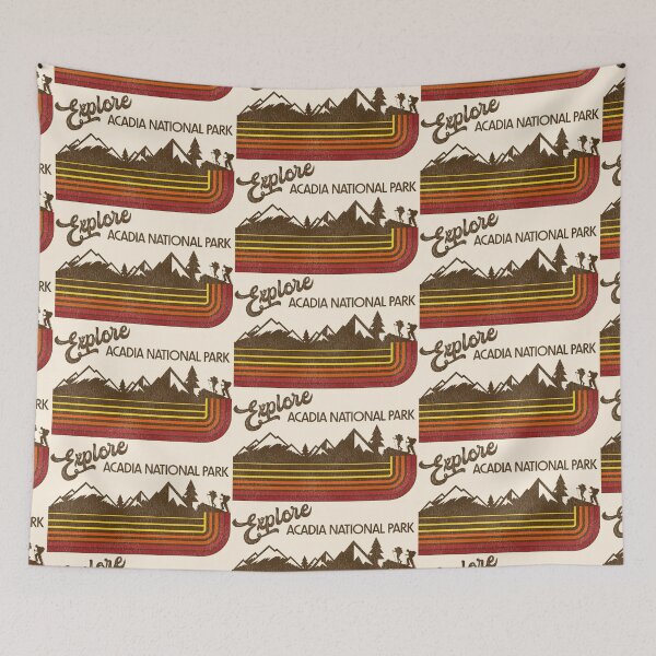 Item preview, Explore Acadia National Park Retro 70s/80s Stripe designed and sold by ourkid.