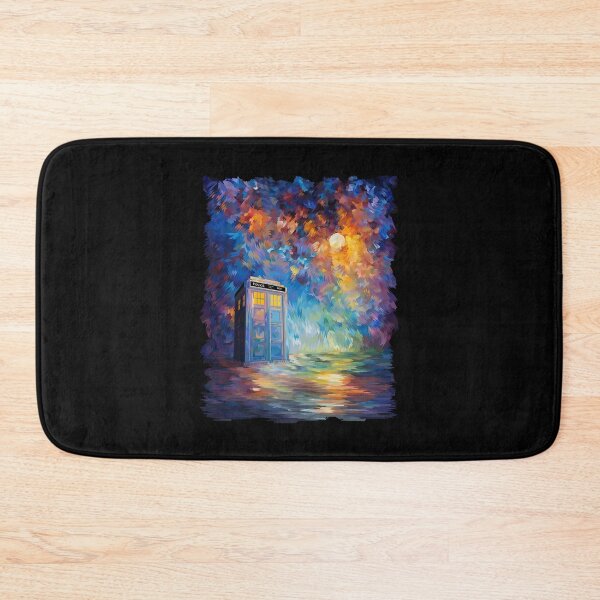 Item preview, Blue Phone Booth with the moon light rainbow abstract  designed and sold by KimJohnso19354.