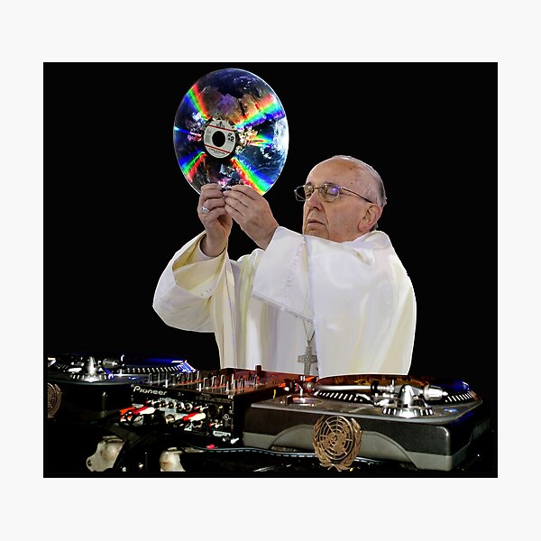 Item preview, DJ Earth Pope Francis, EDM Holy Father designed and sold by worn.
