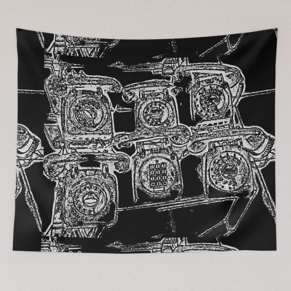 Item preview, Vintage retro rotary phones abstract by Iritof designed and sold by iritof.