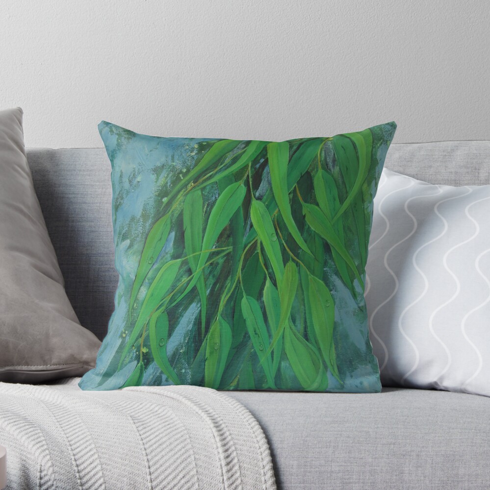 Fresh Eucalyptus Throw Pillow
