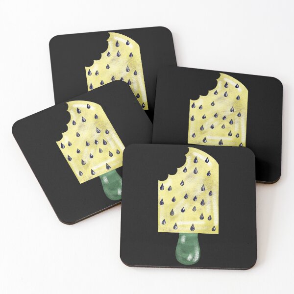 Item preview, Yellow Watermelon Popsicle With Black Background  designed and sold by missmann.