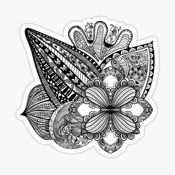 "Black and White" Sticker for Sale by CarrieBrose Redbubble
