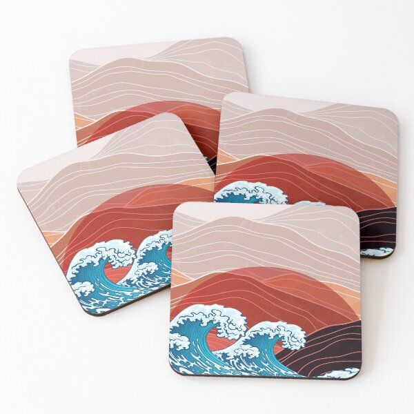 Item preview, Overnight Waves -Japanese waves and mountains designed and sold by Zaraharding.