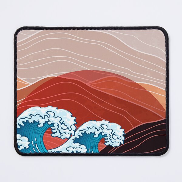 Item preview, Overnight Waves -Japanese waves and mountains designed and sold by Zaraharding.