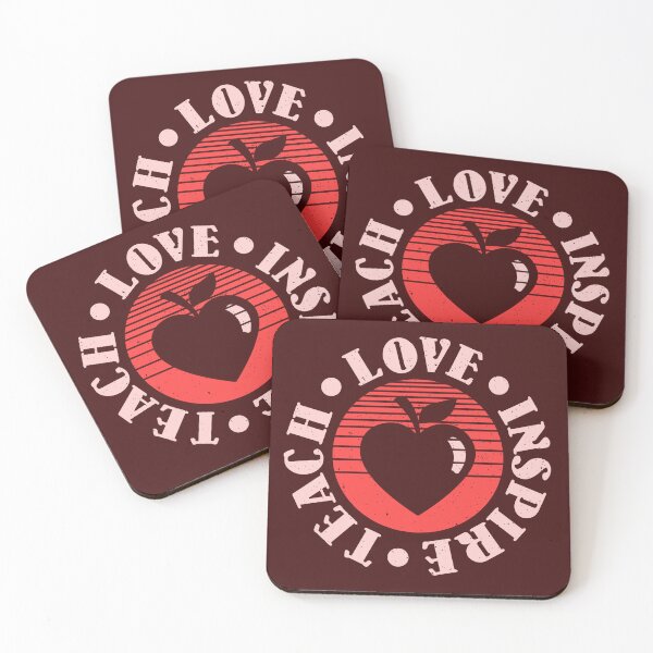 Item preview, Teach Love Inspire Teacher Student School Heart Apple Logo v2 (COLOR) designed and sold by CRHPOD20.