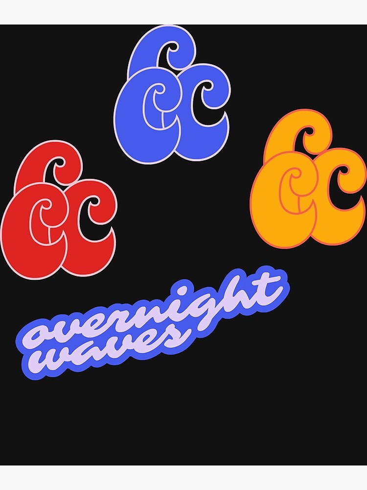 "overnight waves sticker pack" Poster for Sale by Zaraharding Redbubble