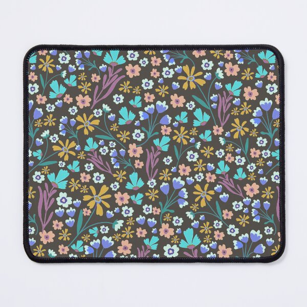 Item preview, Folk Floral - 70s Multi Gray designed and sold by KBurnsArt.
