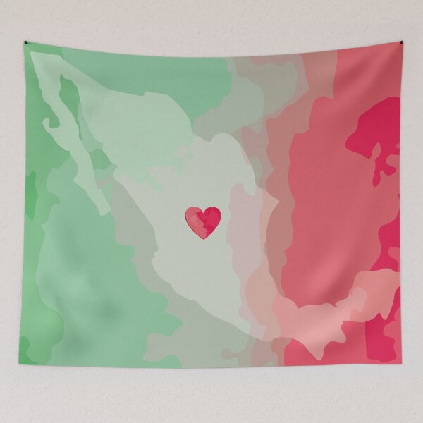 Item preview, Mexico map watercolor work of art i love mexico print mexican flag proudly mexican designed and sold by T-Mex.