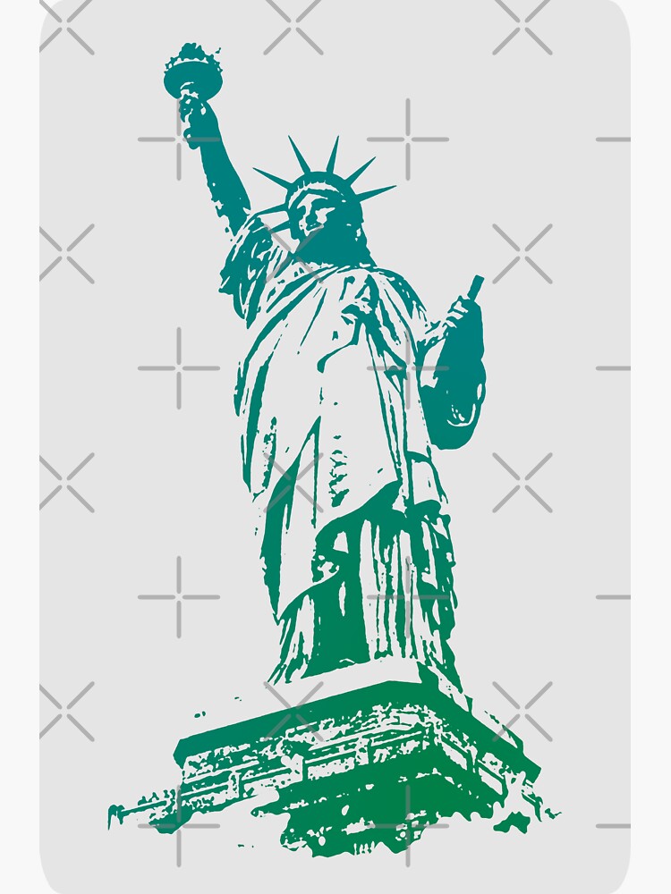 "Our Lady Of Statuesque Liberty" Sticker for Sale by PopPopPPow