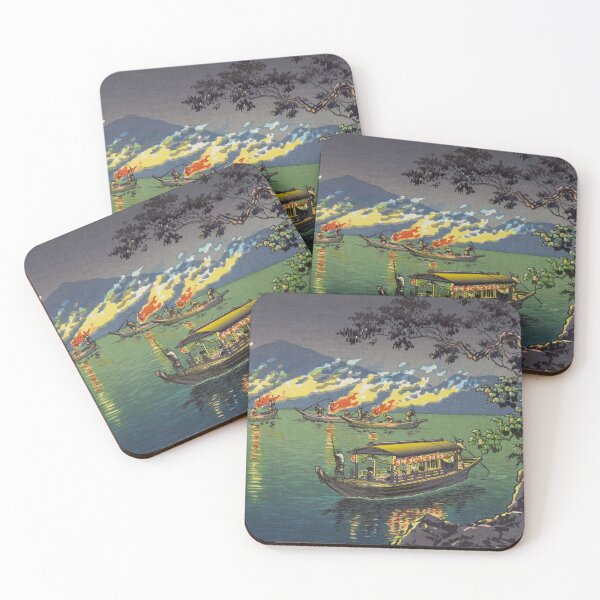 Item preview, Nagaragawa Cormorant Fishing by Tsuchiya Koitsu designed and sold by Takeda-art.