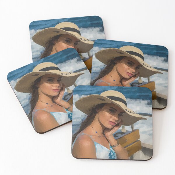 Item preview, Beautiful Woman on Boat - Watercolour Style designed and sold by WWWC2288.