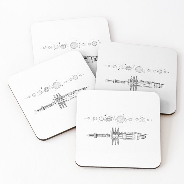 Item preview, Space Station - Solar System - White - Sci-Fi designed and sold by Fenay Designs.