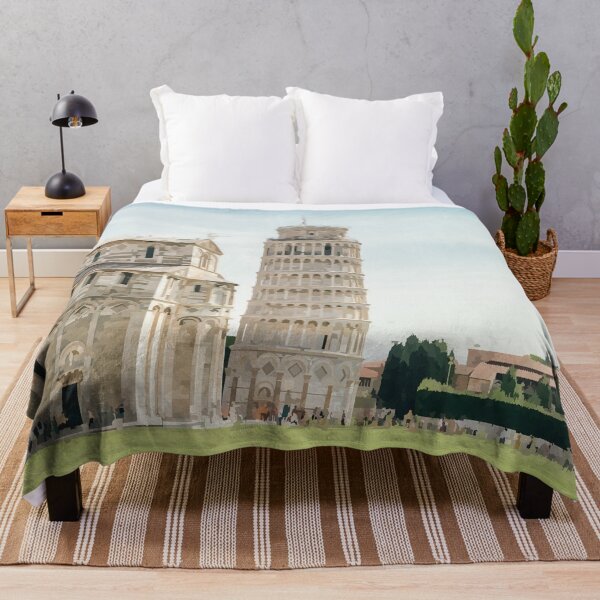 Item preview, Leaning Tower of Pisa and Piazza del Duomo - Watercolour Style designed and sold by WWWC2288.