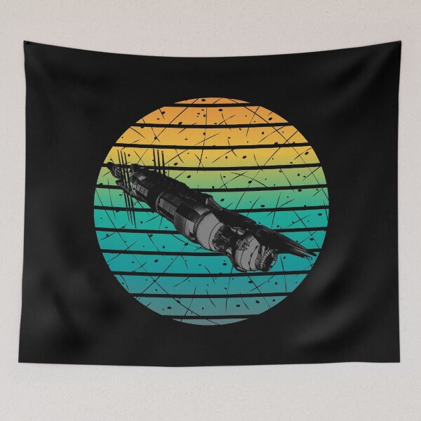 Item preview, Space Station - Sunset - Black - Sci-Fi designed and sold by Fenay Designs.