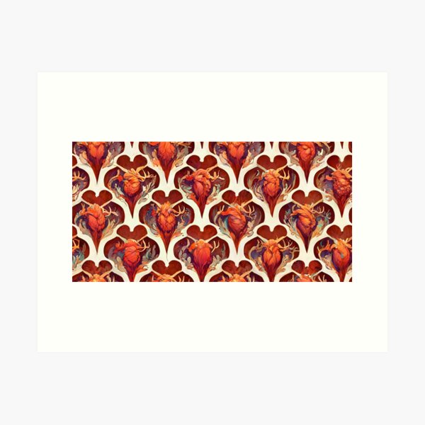 Heart Nouveau Art Print