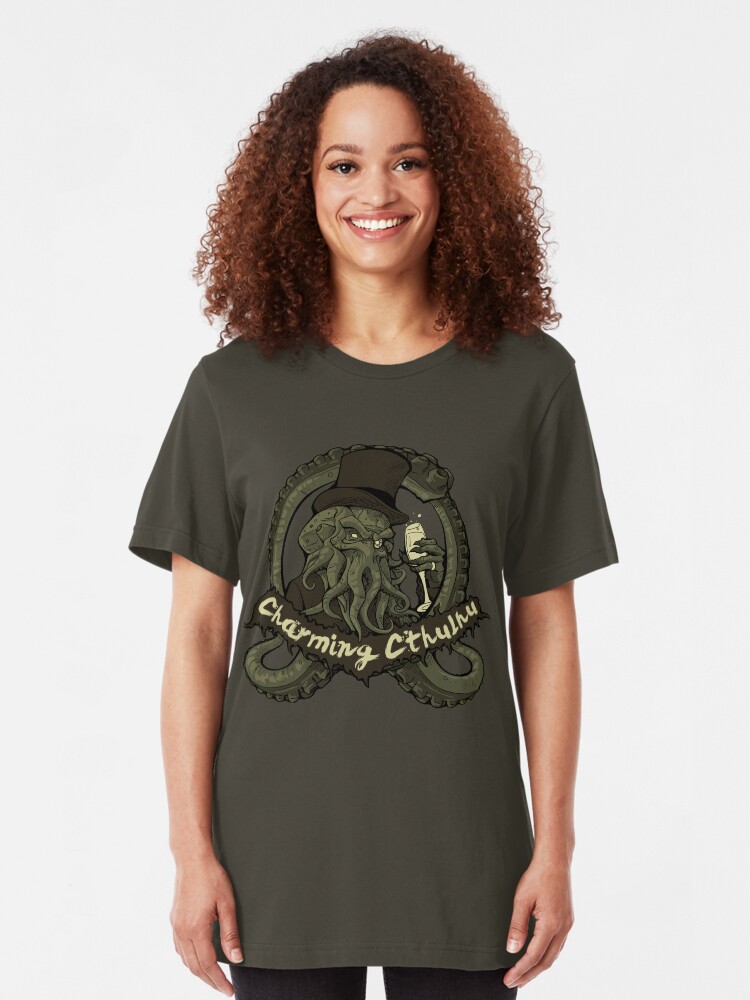 Alternate view of Charming Cthulhu Slim Fit T-Shirt