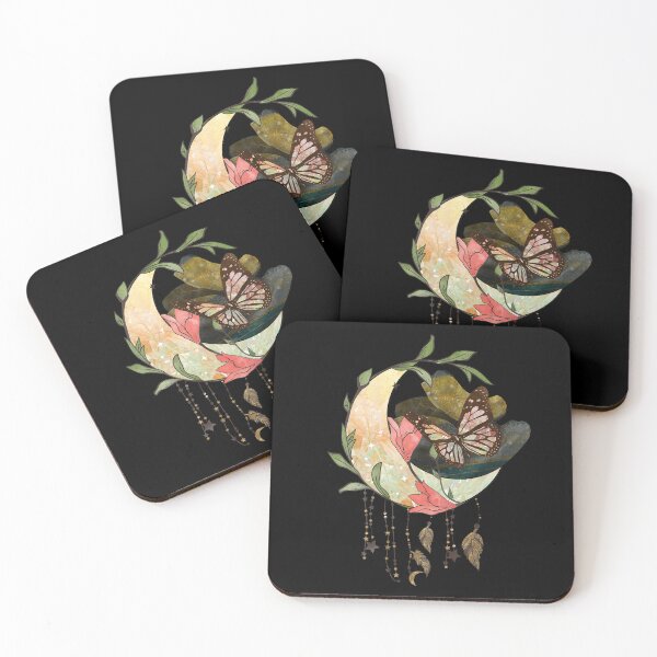 Item preview, butterfly moon sticker designed and sold by aleph42-studio.