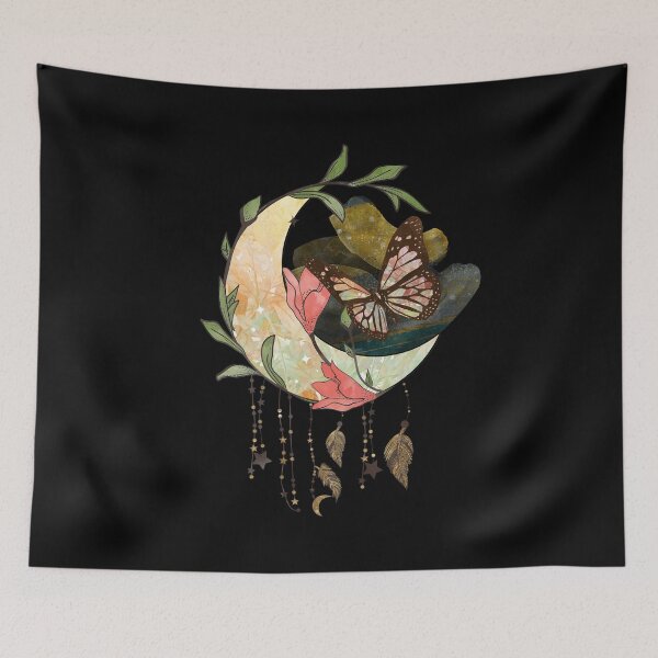 Item preview, butterfly moon sticker designed and sold by aleph42-studio.