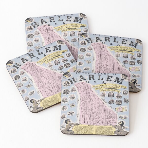 Item preview, Retro Harlem Map designed and sold by MyInspiredPrint.