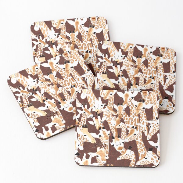 Item preview, giraffes, animals,red, rust, color trend, orange, cute designed and sold by Maria Mihailova.