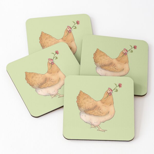 Item preview, Chicken with Red Flower designed and sold by eleary.