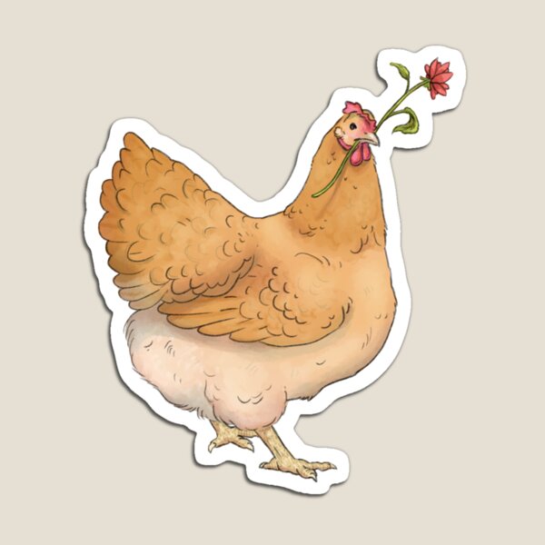 Item preview, Chicken with Red Flower designed and sold by eleary.
