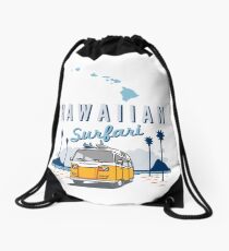 Hawaiian Surfari Drawstring Bag